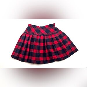 Dark Academia Red & Black Plaid Skirt | Elastic Waist | Vintage-Inspired Preppy